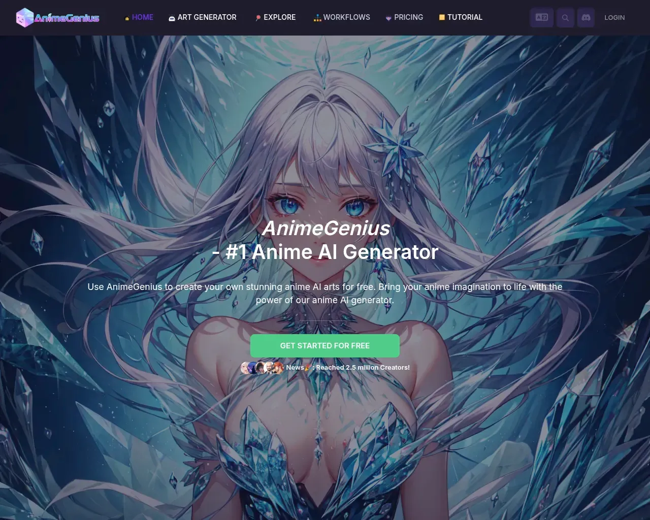 AnimeGenius homepage screenshot