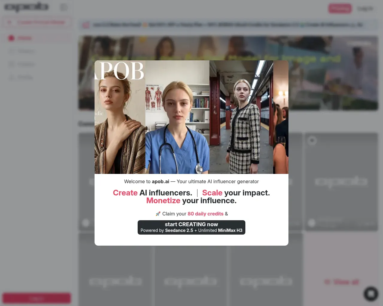 APOB AI homepage screenshot