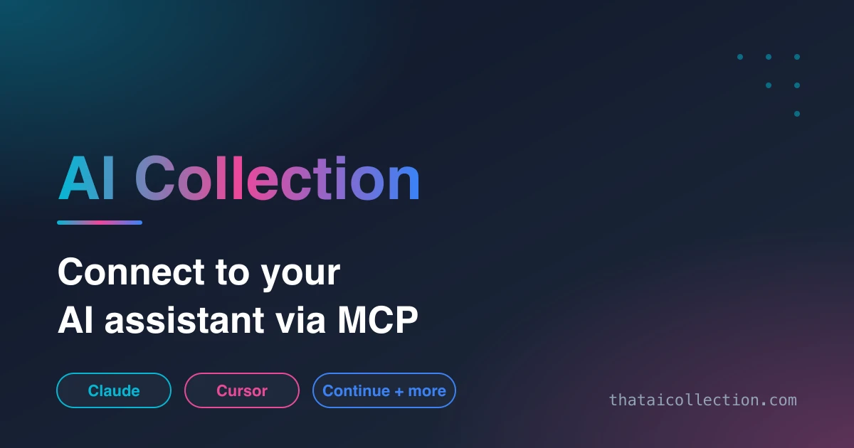 Connect AI Collection to your AI assistant via MCP
