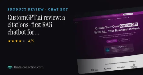 CustomGPT.ai review: a citations-first RAG chatbot for your business content thumbnail