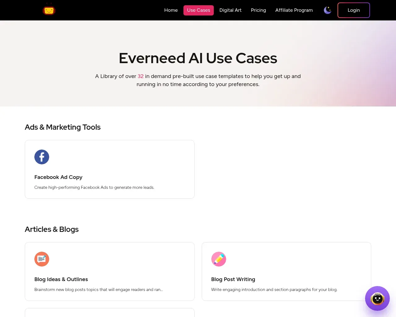 Everneed AI use-case template library