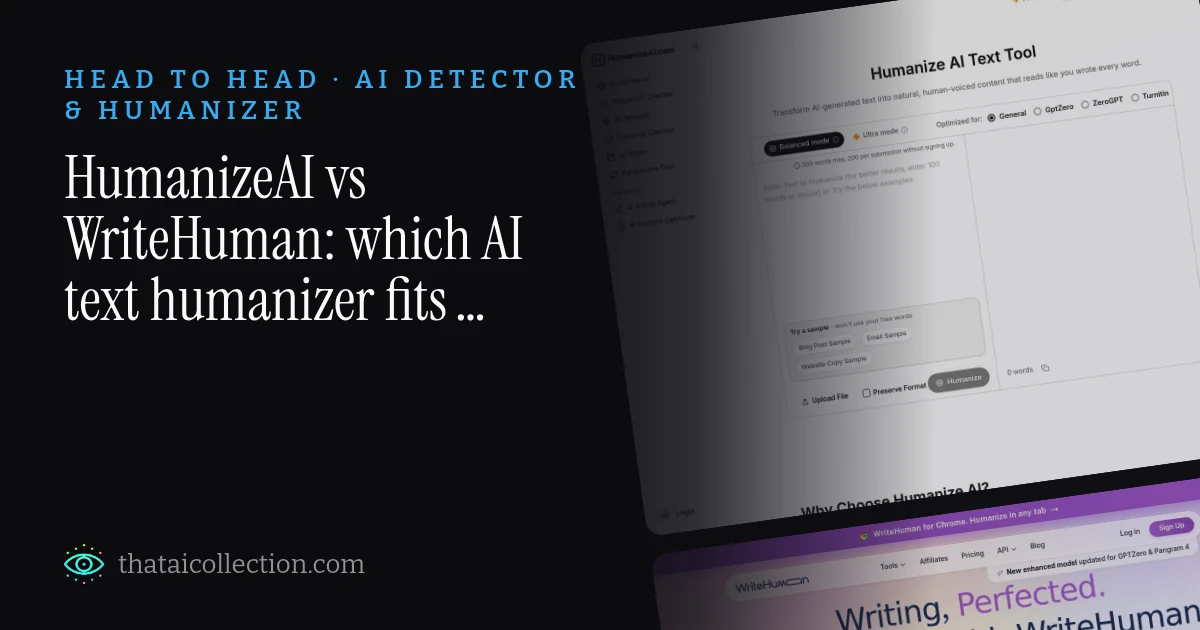 HumanizeAI vs WriteHuman: which AI text humanizer fits your workflow? thumbnail