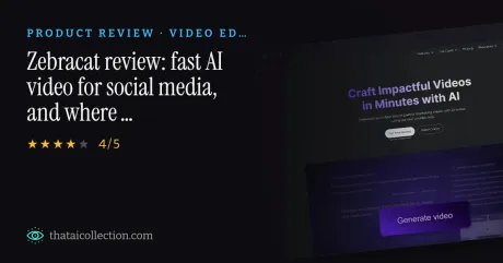 Reseña de Zebracat: video con IA rápido para redes sociales, y dónde se agotan los créditos thumbnail