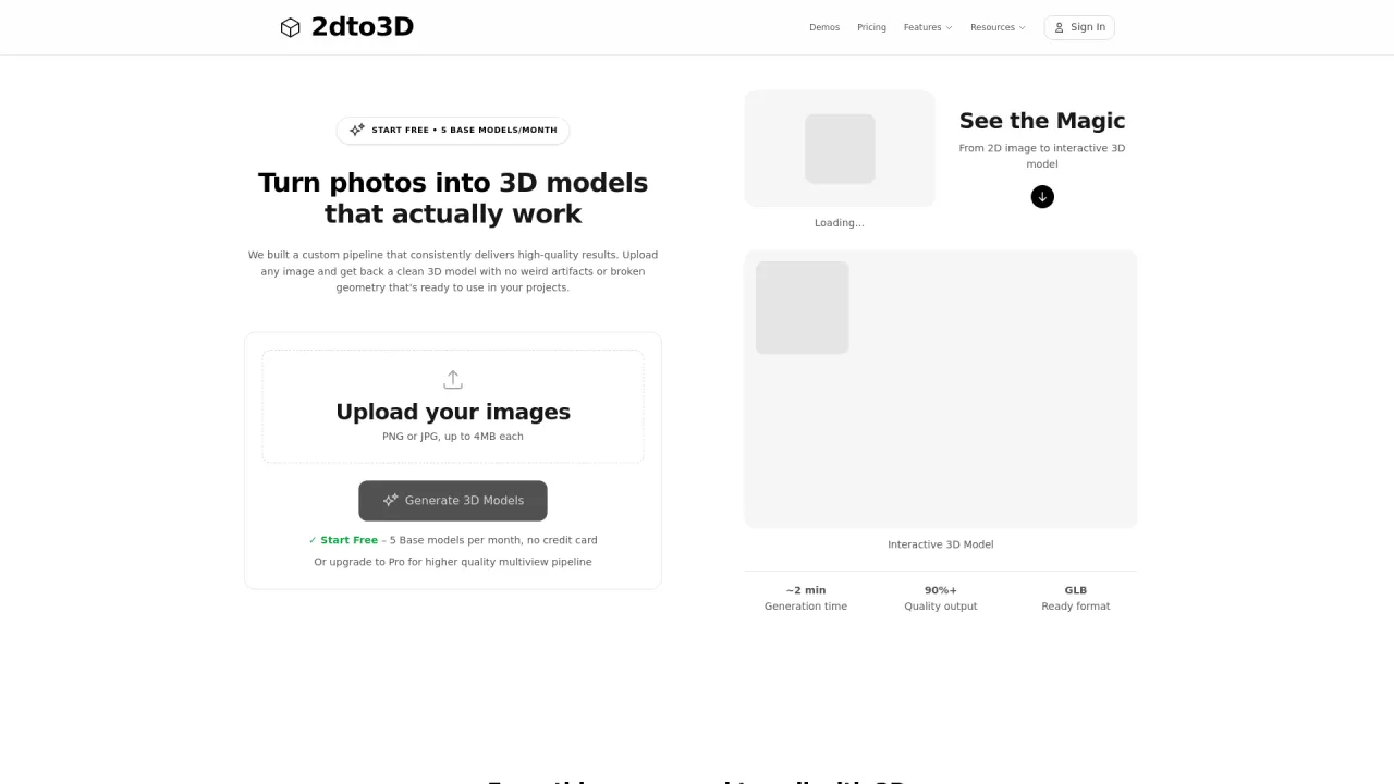 2dto3d app