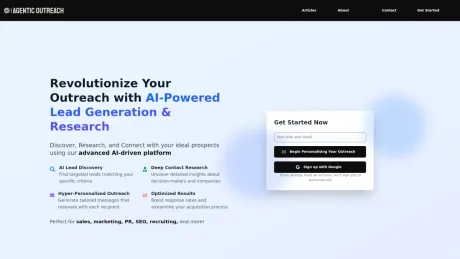 Agentic Outreach screenshot