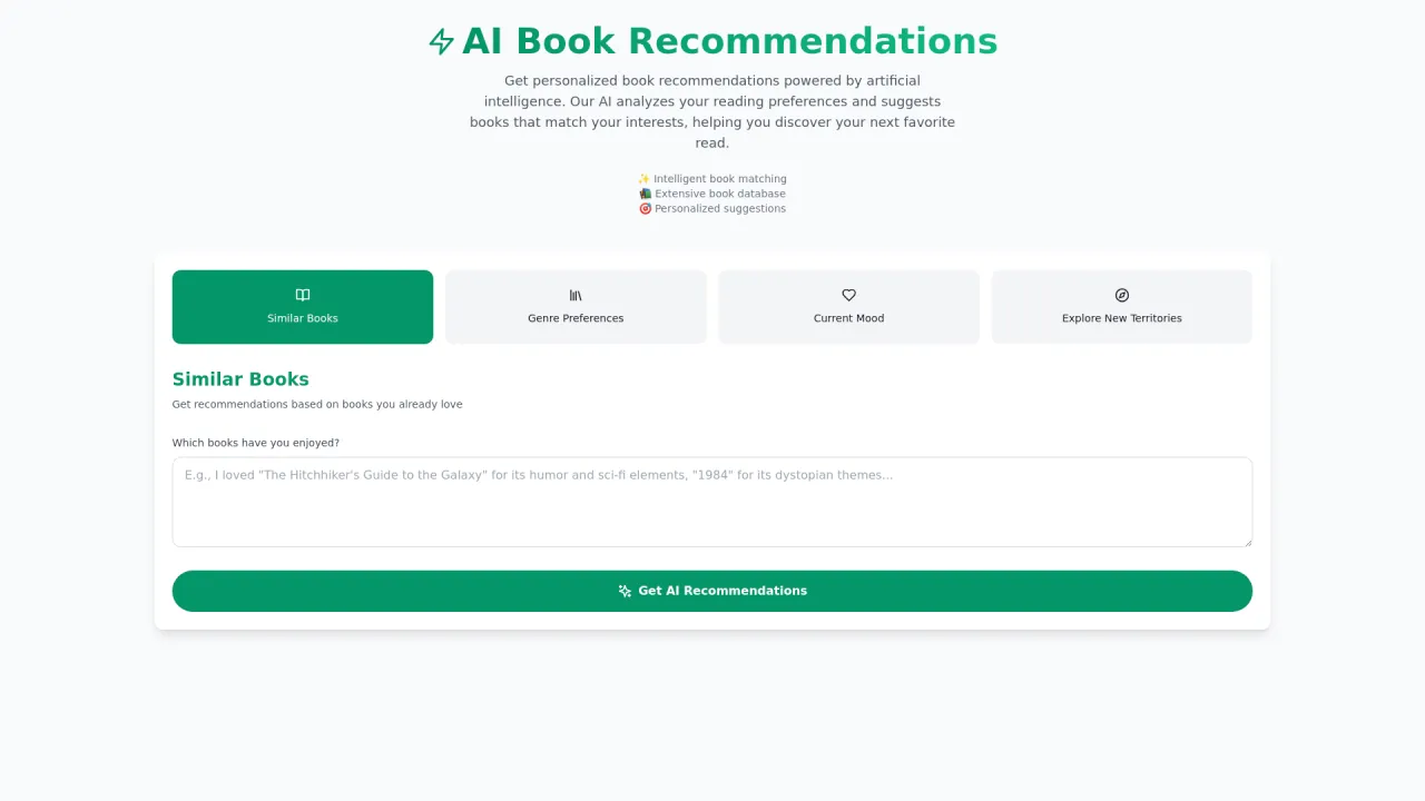 AI Book Recommendations