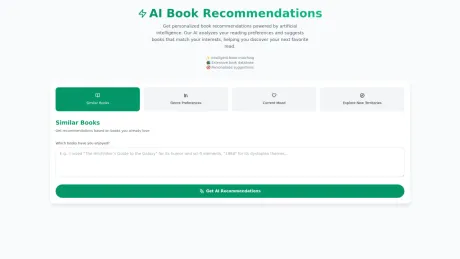 AI Book Recommendations screenshot