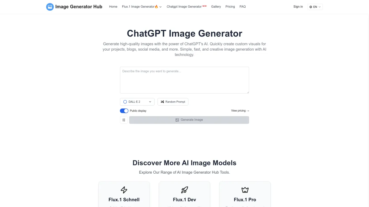 AI Image Generator Hub