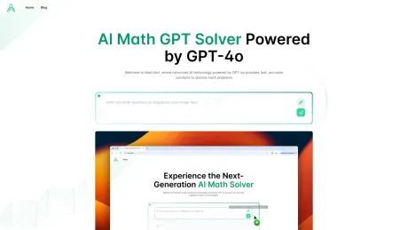 AI Math GPT Solver Online Powered by GPT-4o | Math Bot screenshot