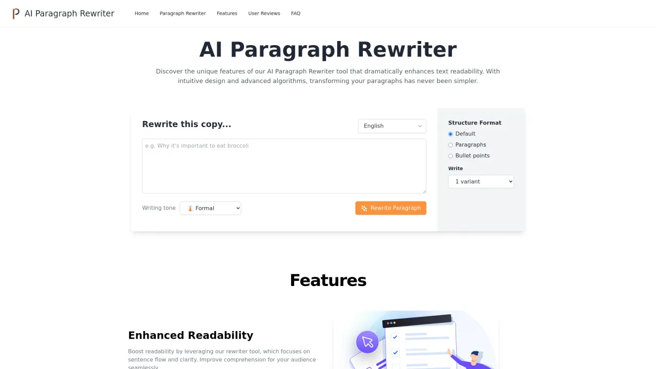 AI Paragraph Rewriter