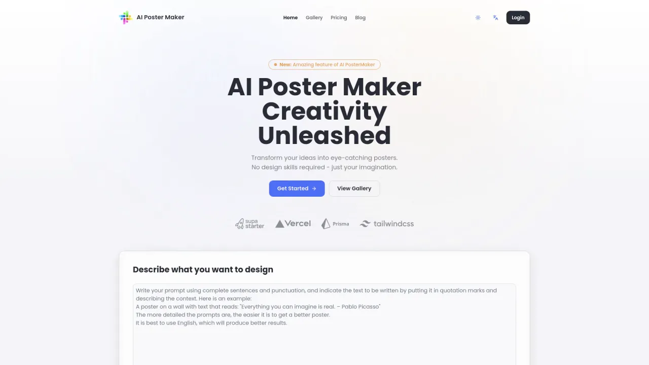 AI Poster Maker Website