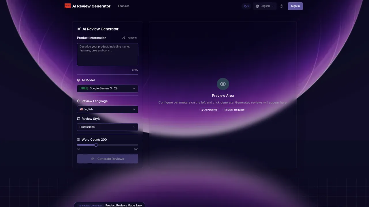 AI Review Generator