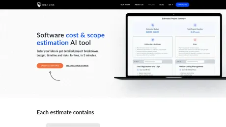 AI Software Cost Estimator screenshot