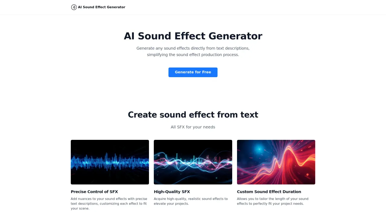 AI Sound Effects Generator