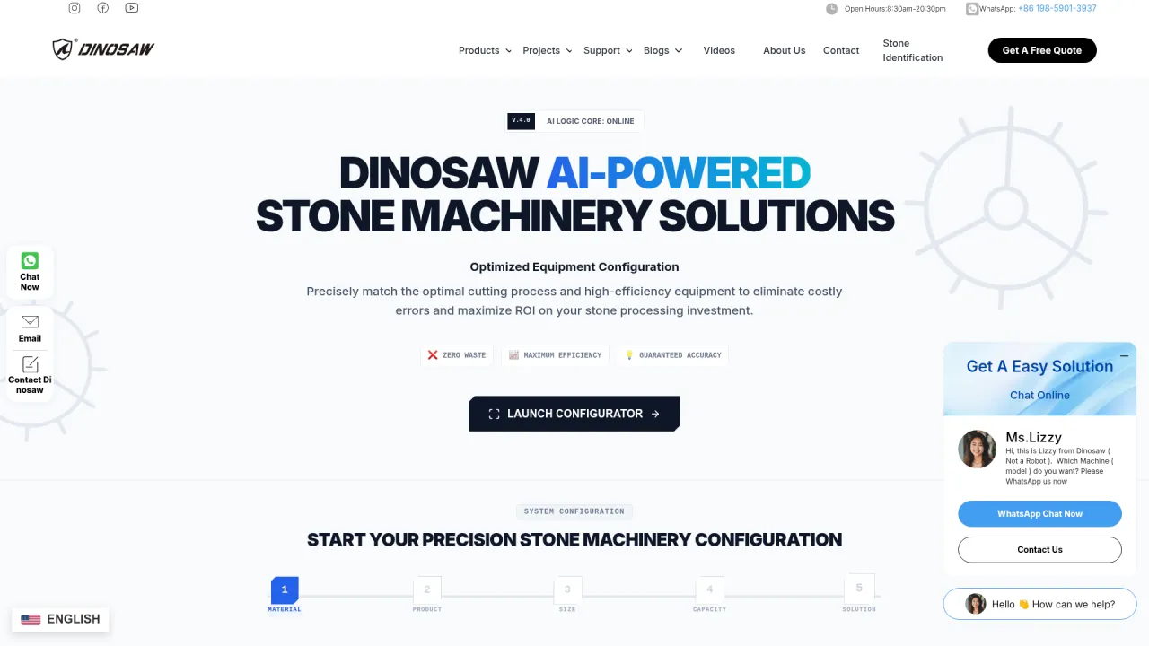 AI Stone Machine Selector - DINOSAW