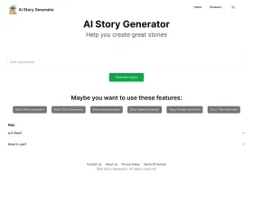AI-story-Generator site screenshot