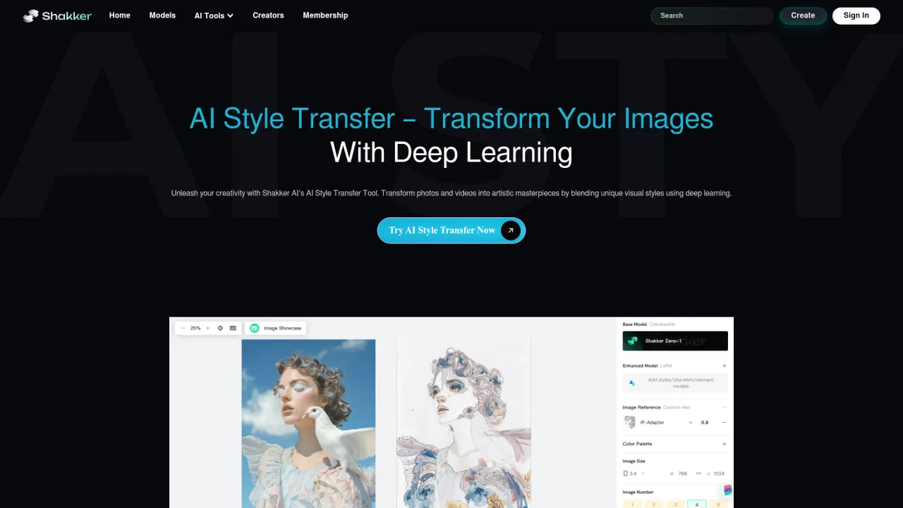 AI Style Transfer-Shakker
