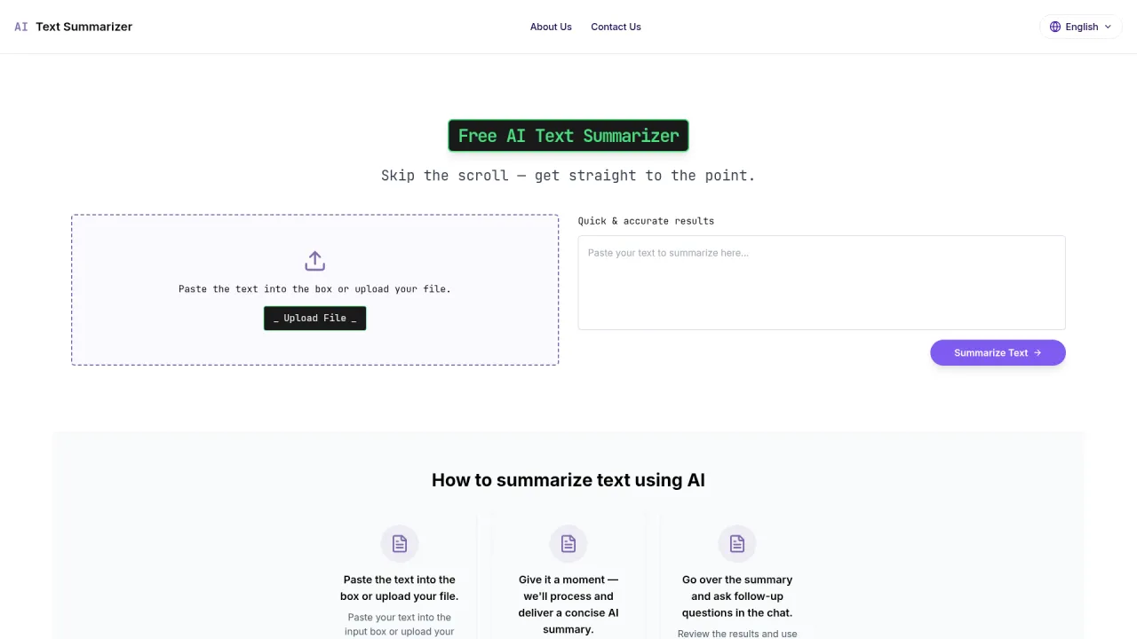 AI Text Summarizer