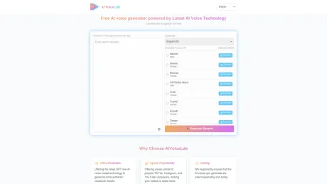 AI Voice Lab screenshot