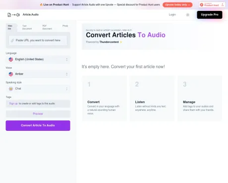 Article Audio screenshot