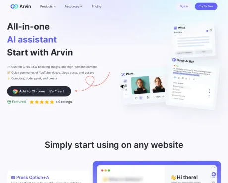 Arvin screenshot