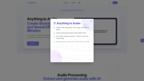 AudioX screenshot