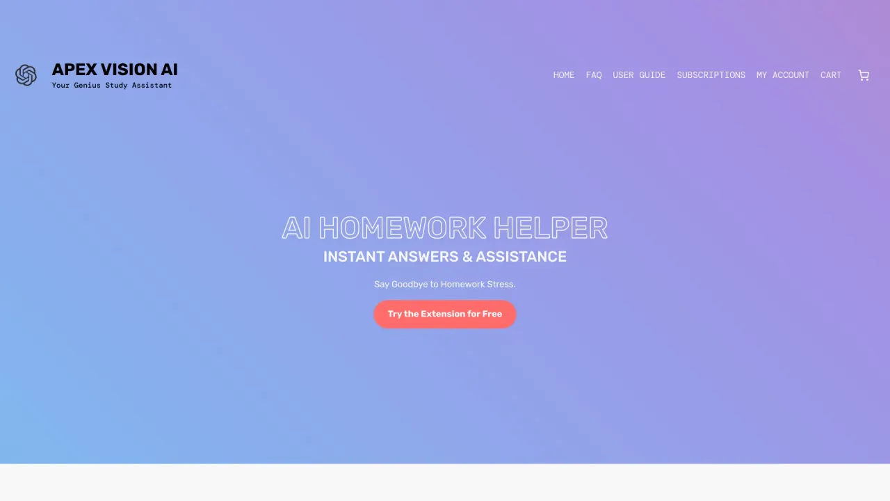 AI Homework Helper - Apex Vision AI