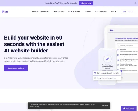 B12 AI Website Builder screenshot