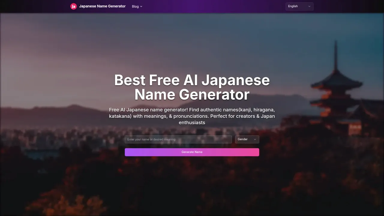 Best Free AI Japanese Name Generator
