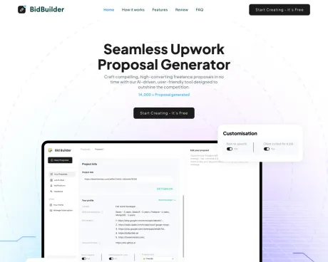 BidBuilder screenshot