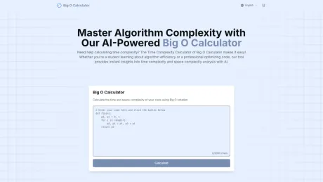 Big O Calculator screenshot
