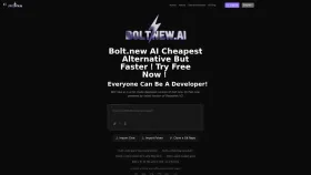 bolt.new ai code screenshot