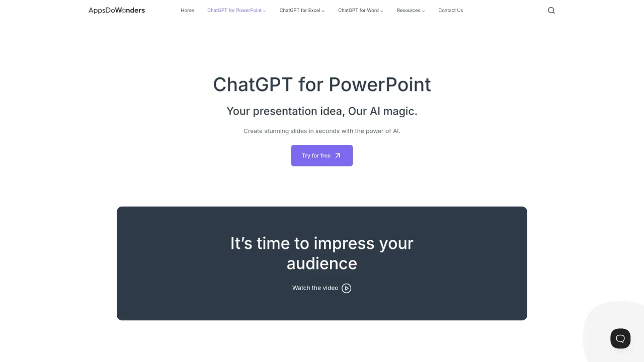 ChatGPT for PowerPoint