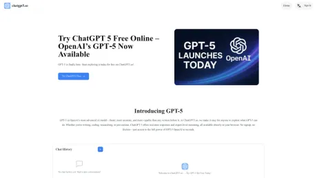 ChatGPT5.so: Free GPT‑5 Online With No Login screenshot