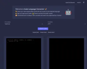 Code Language Converter screenshot