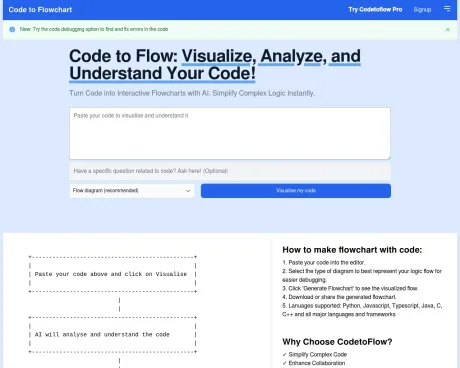 Code to Flow screenshot
