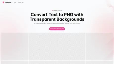 Convert Text to PNG with Transparent Backgrounds screenshot