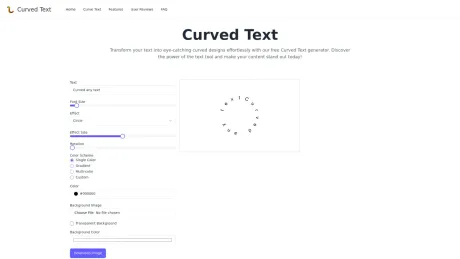 Curved Text screenshot
