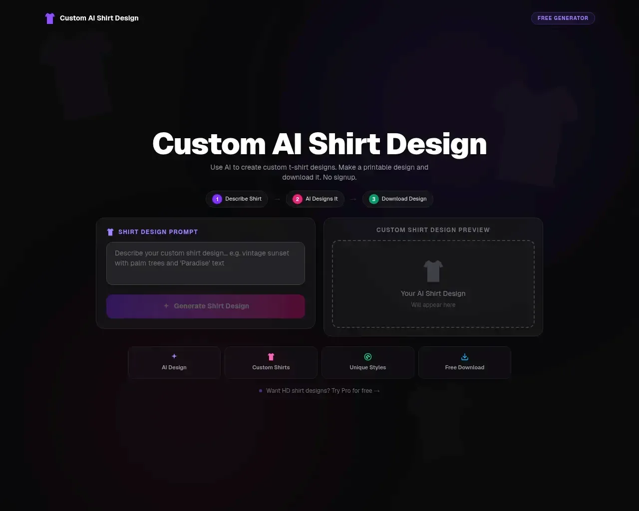 Custom AI Shirt Design