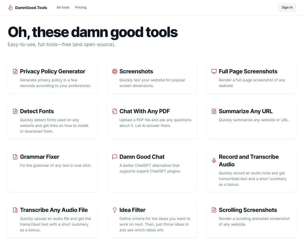 Damn Good Tools