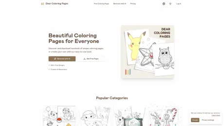 Dear Coloring Pages screenshot