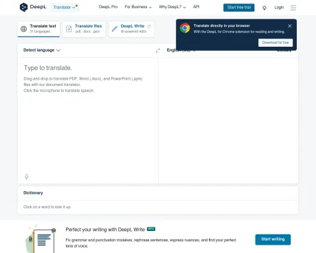 DeepL screenshot