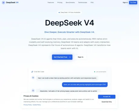 deepseeek v4 screenshot