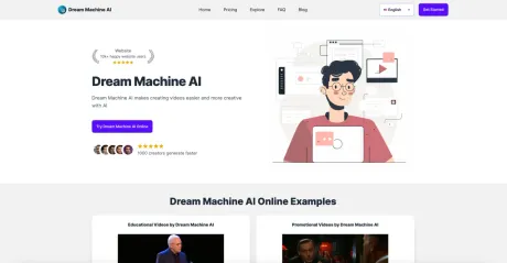 Dream Machine AI screenshot