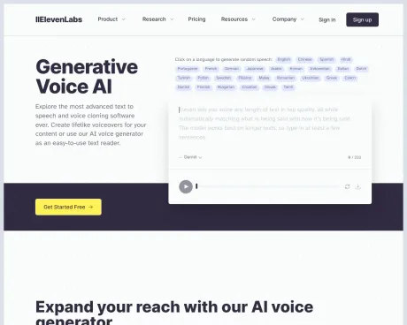 ElevenLabs screenshot