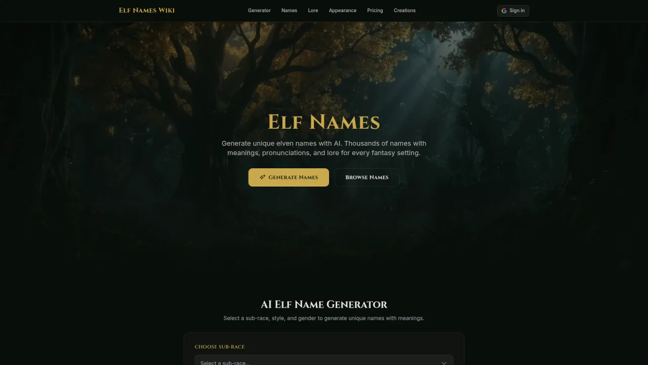 Elf Names Wiki
