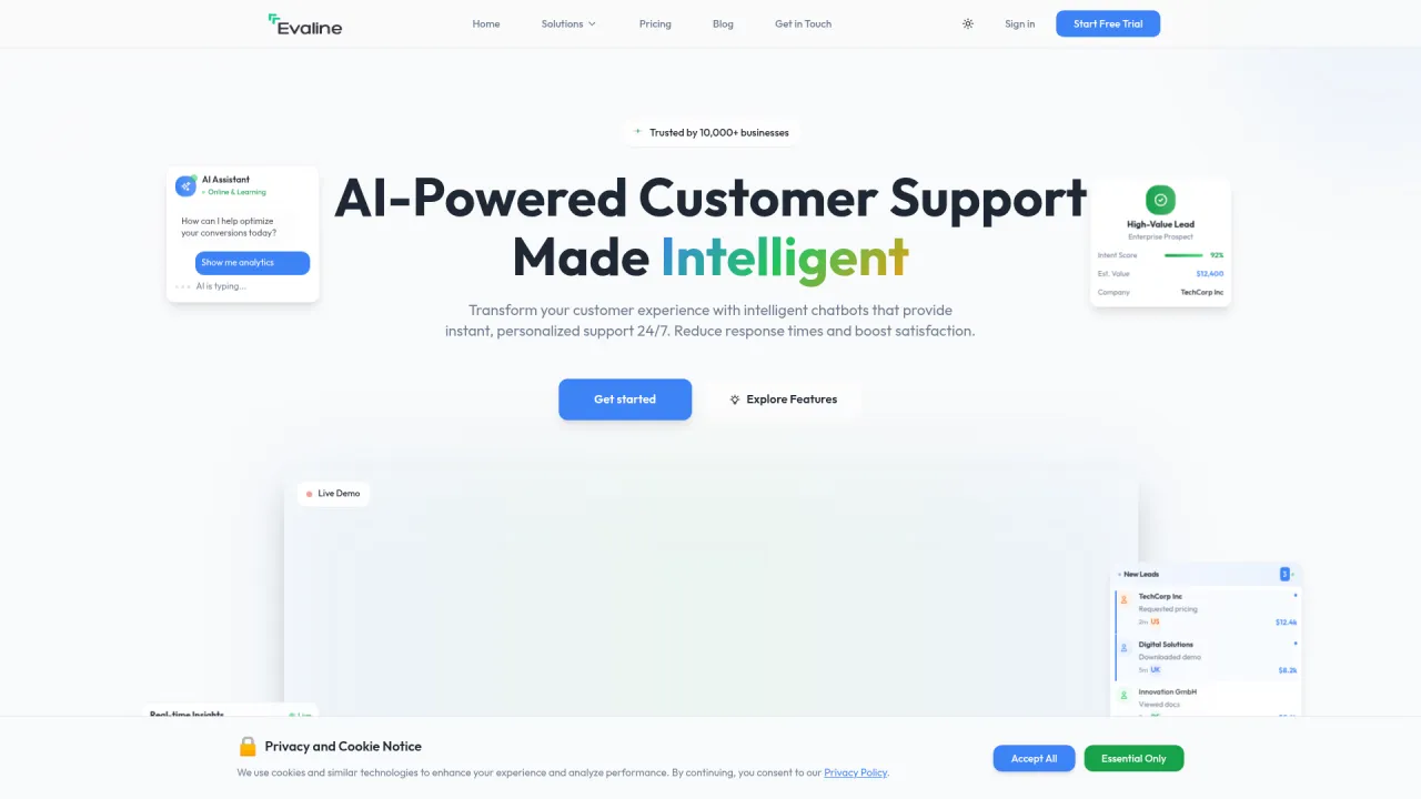 Evaline Chatbot AI