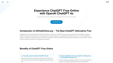 Experience ChatGPT Free Online with OpenAI ChatGPT 4o screenshot