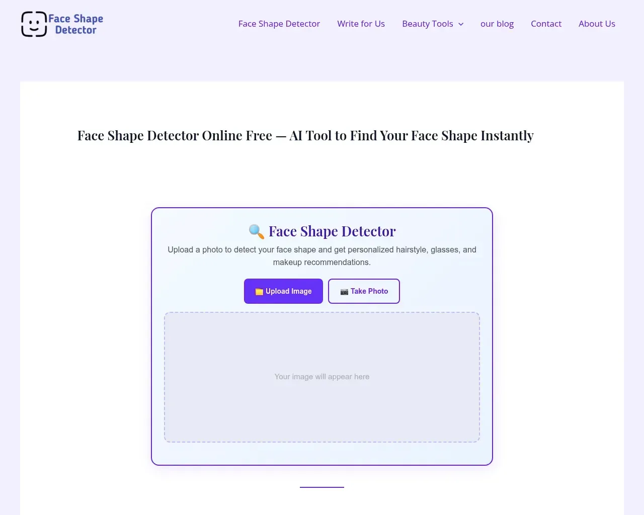 face shape detector online