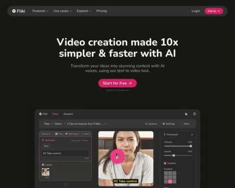 Fliki screenshot